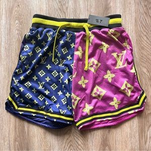 Chinatown Market Secret Club Designer Basketball Shorts Purple Pink Size Medium